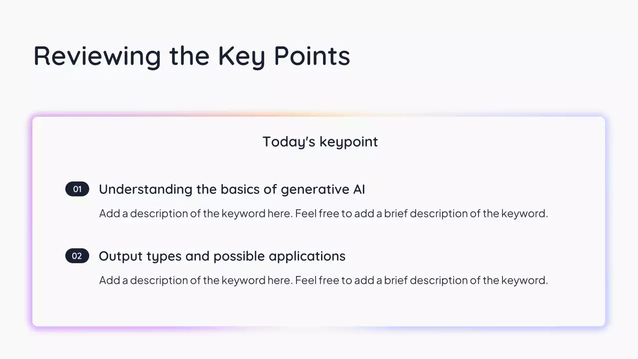 Presentasi AI Sederhana Putih