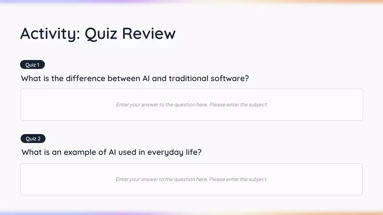 Presentasi AI Sederhana Putih