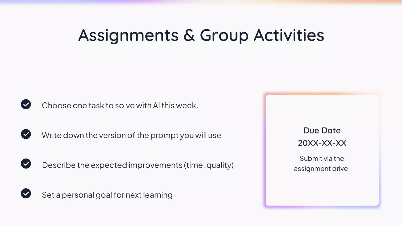 Presentasi AI Sederhana Putih