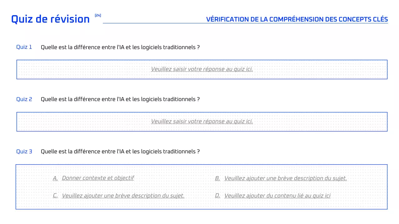 Cours d'IA géométrique bleue