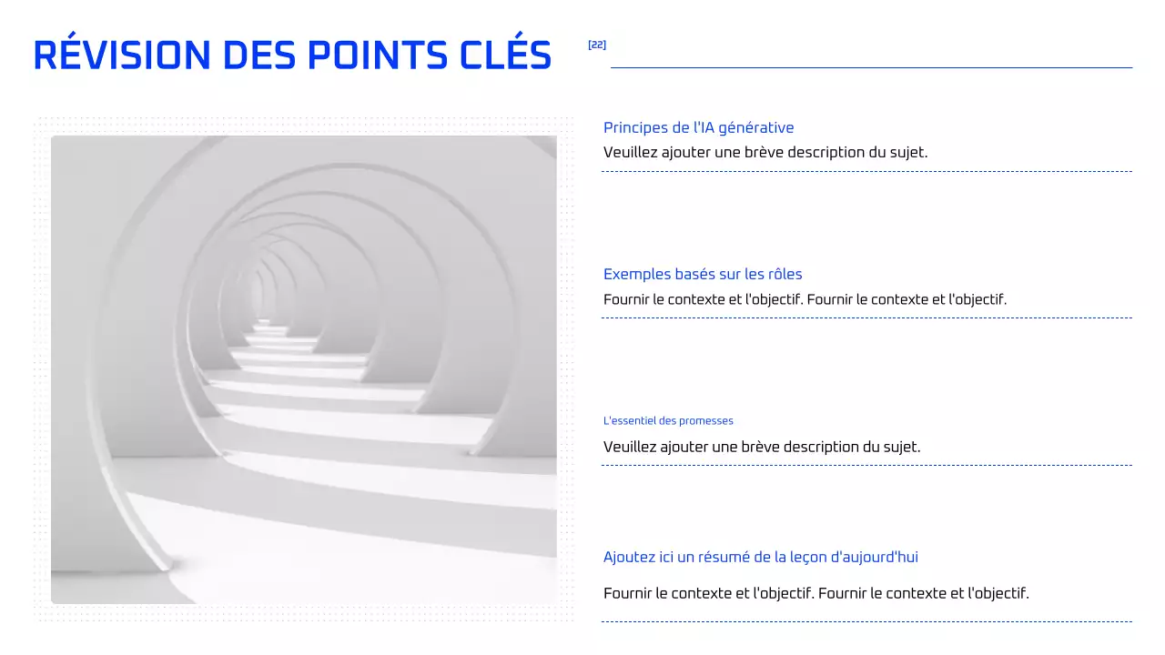 Cours d'IA géométrique bleue