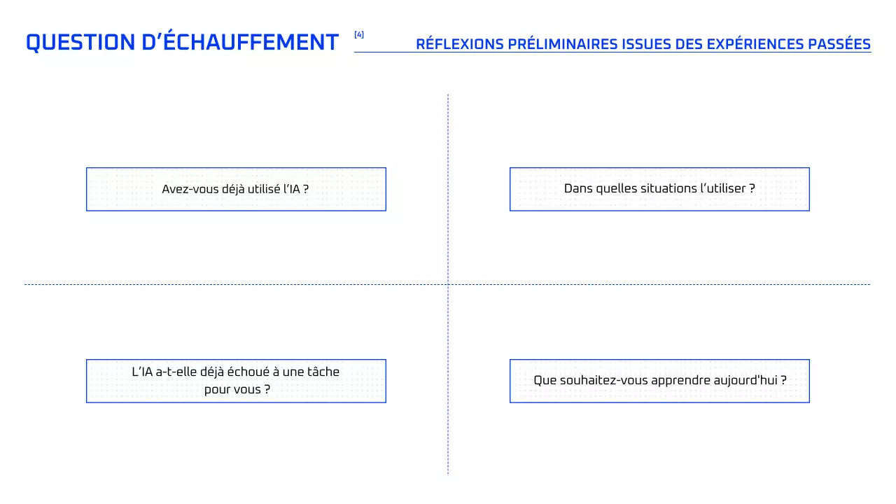 Cours d'IA géométrique bleue