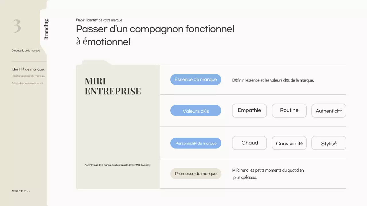 Proposition de marque moderne beige