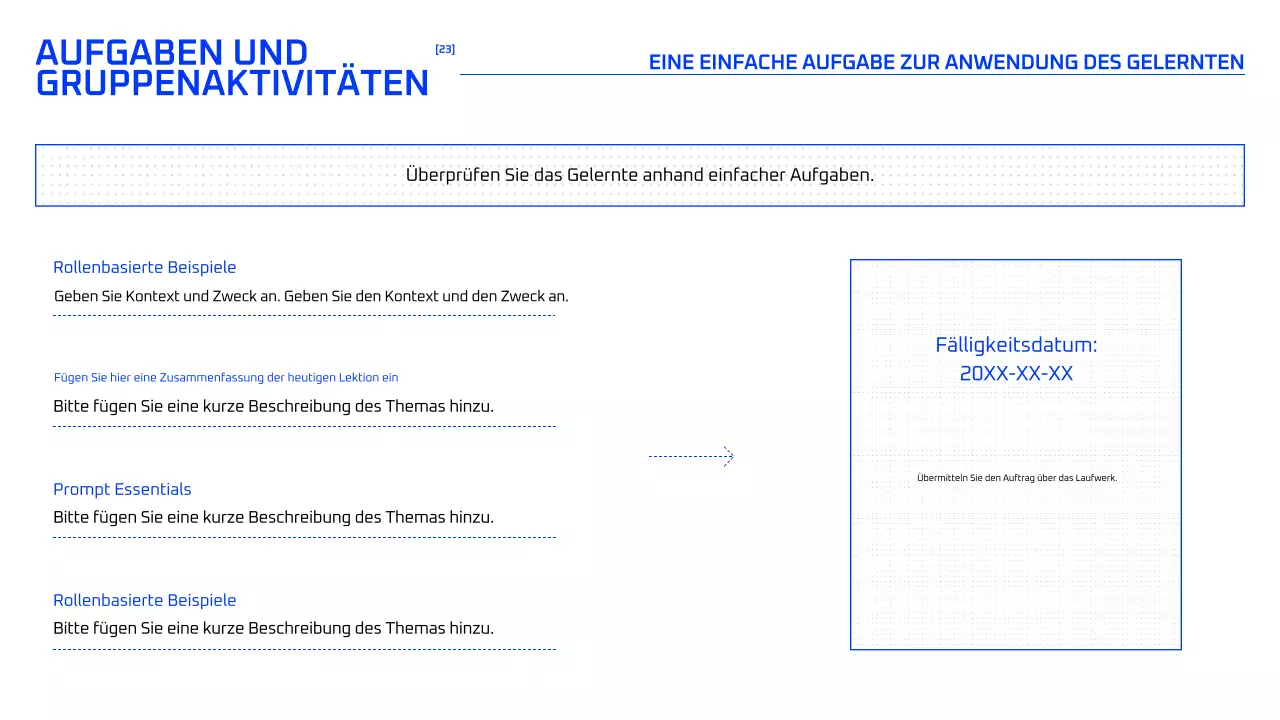 Blauer geometrischer KI-Kurs