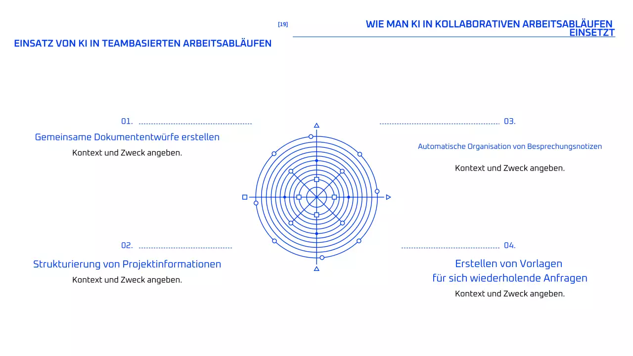 Blauer geometrischer KI-Kurs