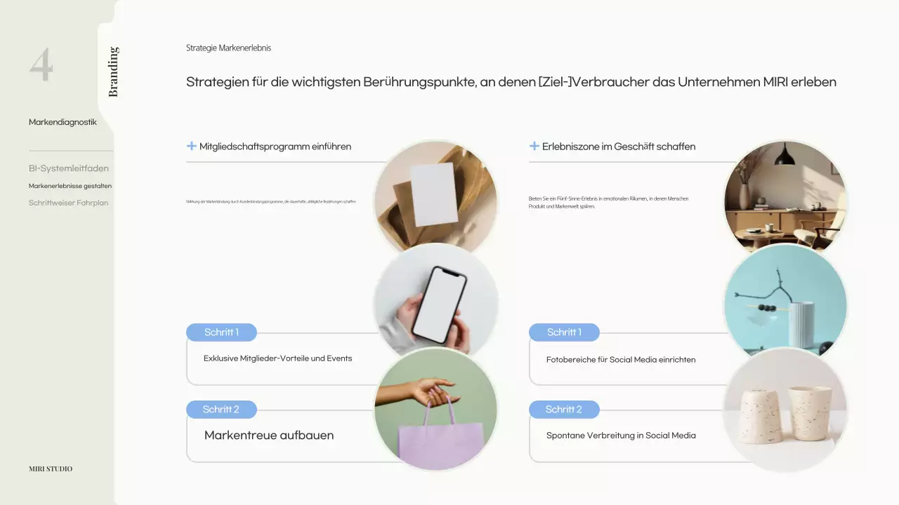 Vorschlag für ein modernes, beiges Branding