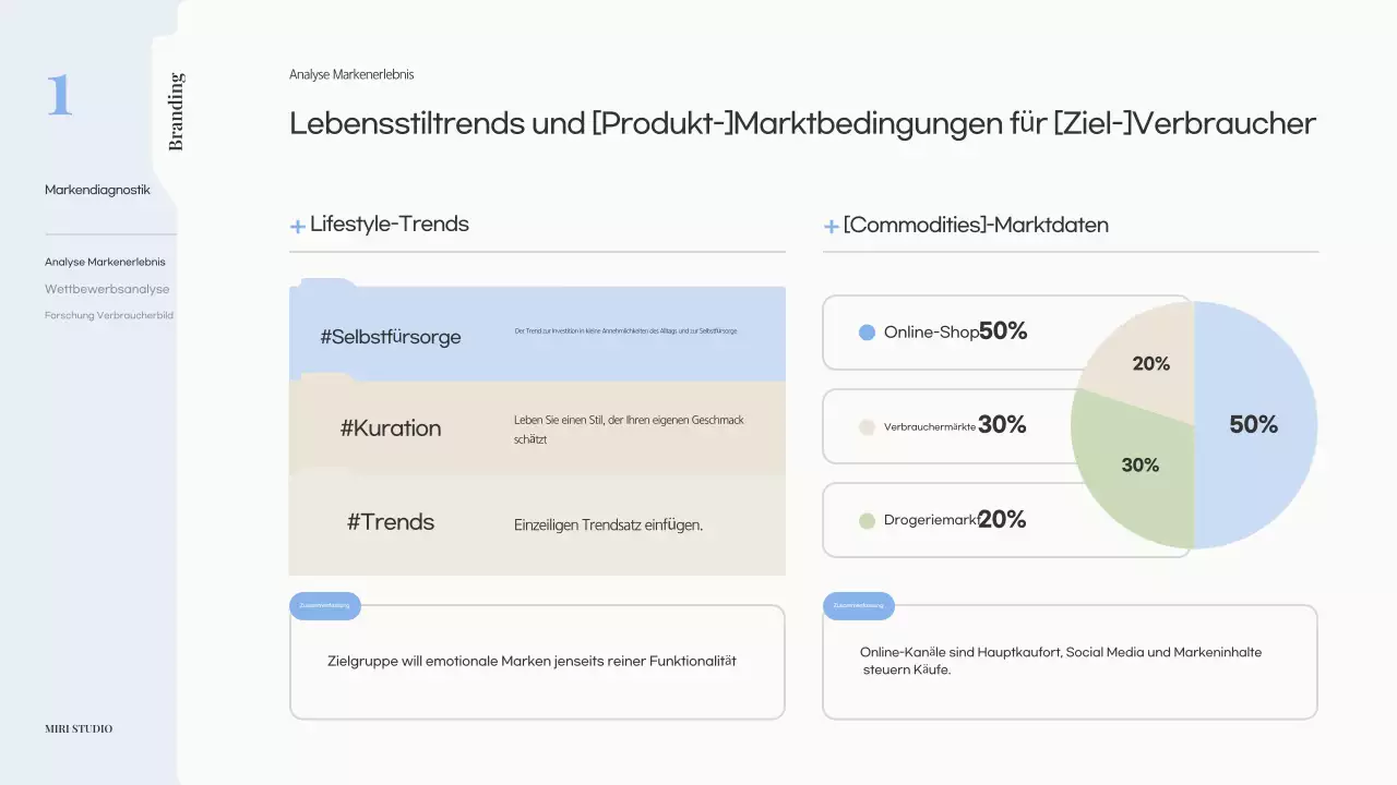 Vorschlag für ein modernes, beiges Branding