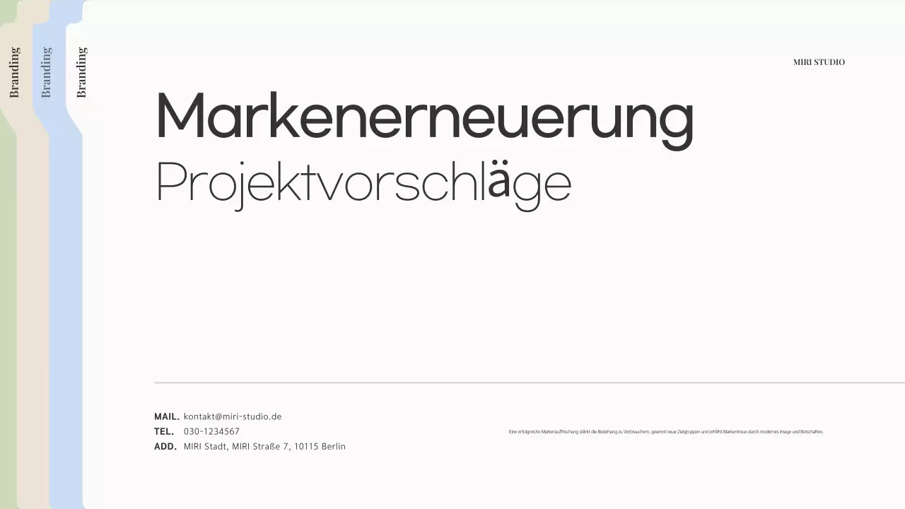 Vorschlag für ein modernes, beiges Branding