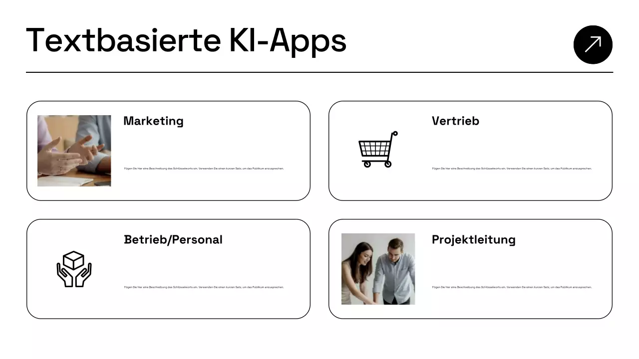 Präsentation des Geschäftsplans von Blue Modern AI