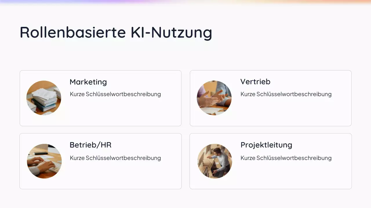 Einfache KI-Präsentation von White