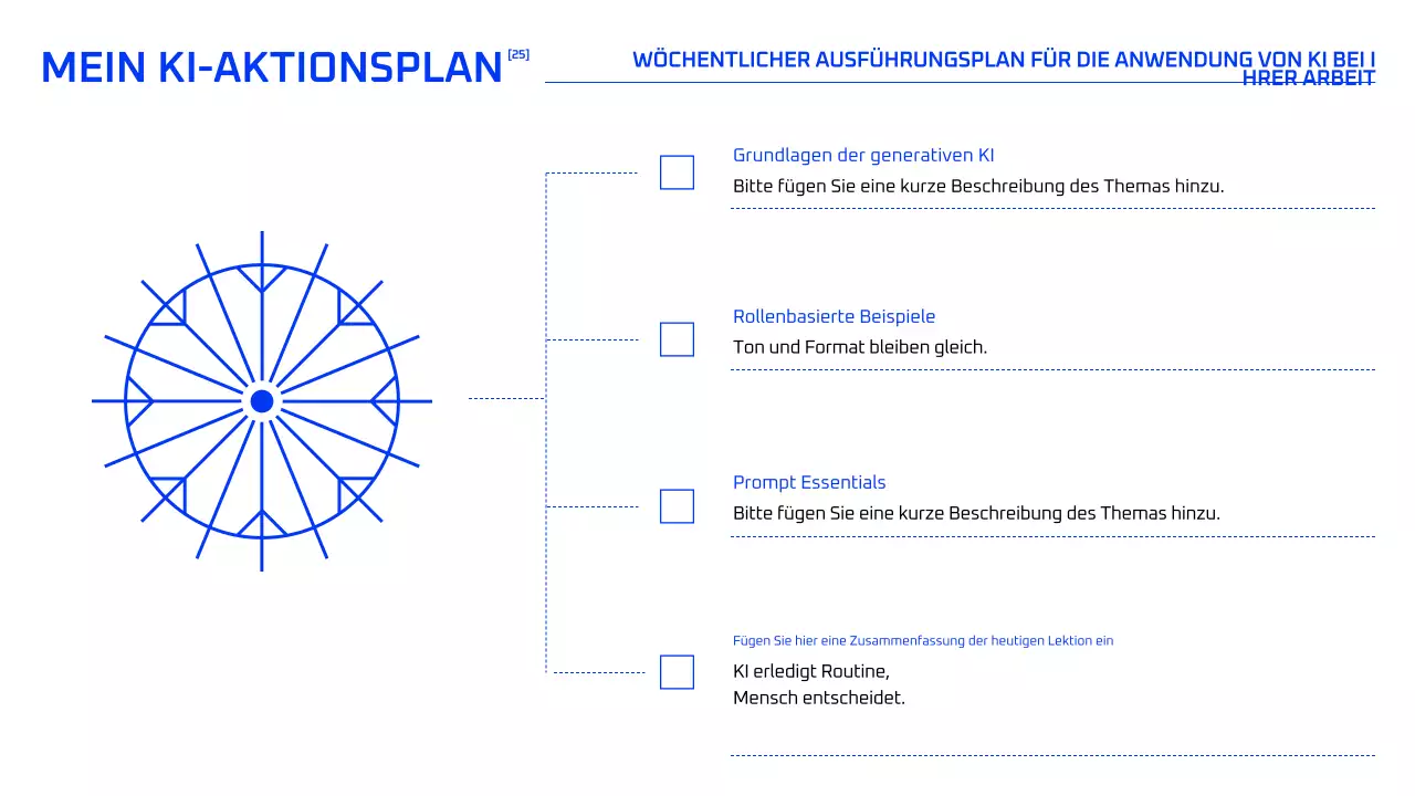 Blauer geometrischer KI-Kurs
