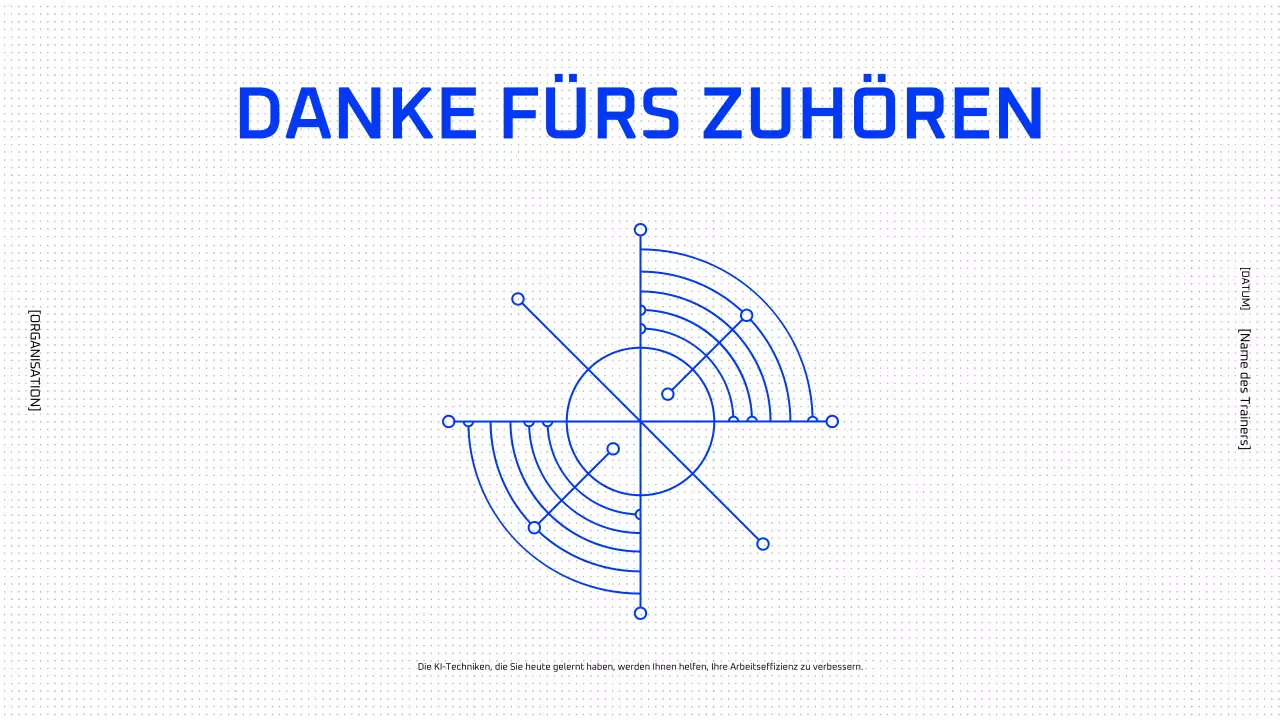 Blauer geometrischer KI-Kurs