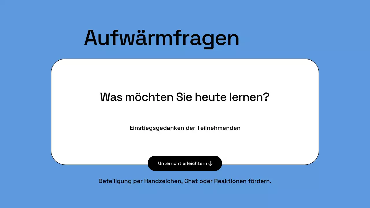 Präsentation des Geschäftsplans von Blue Modern AI