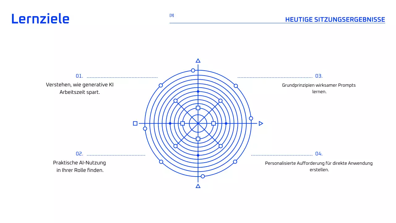 Blauer geometrischer KI-Kurs