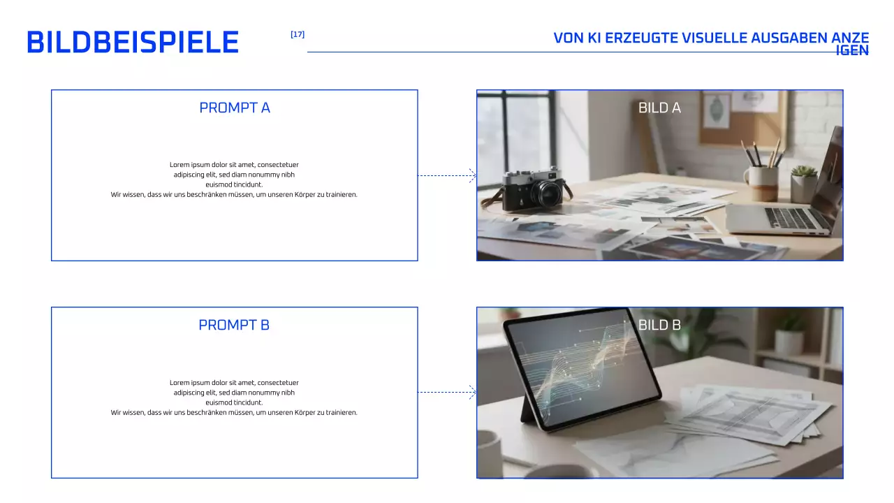 Blauer geometrischer KI-Kurs