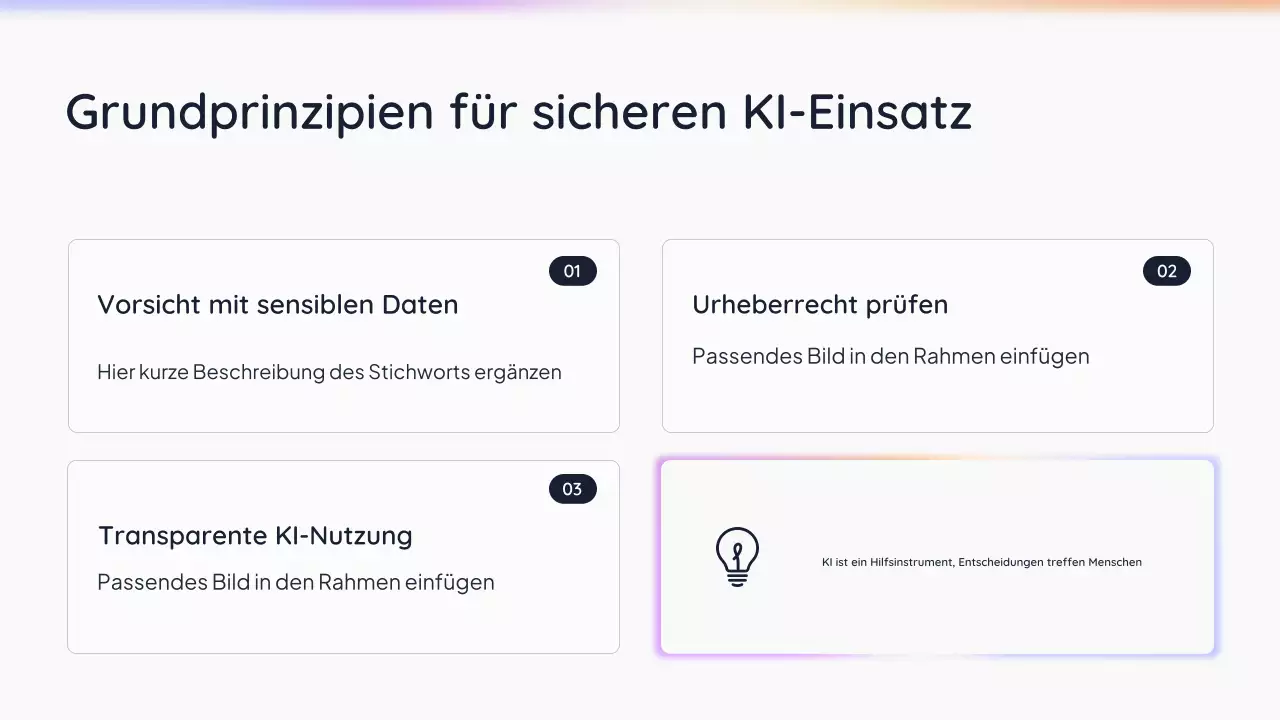 Einfache KI-Präsentation von White
