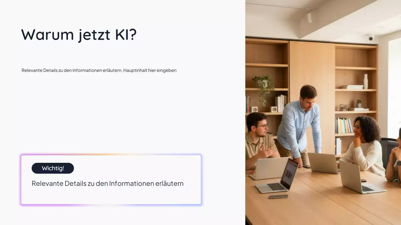 Einfache KI-Präsentation von White
