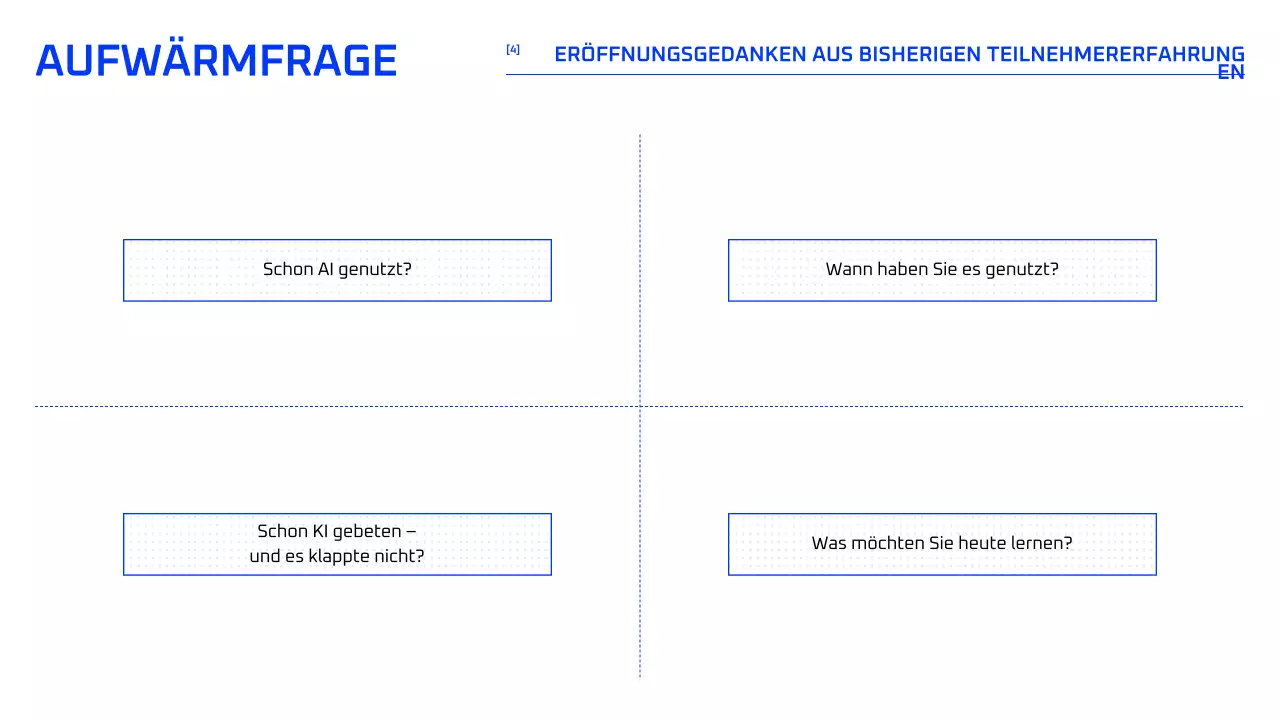 Blauer geometrischer KI-Kurs