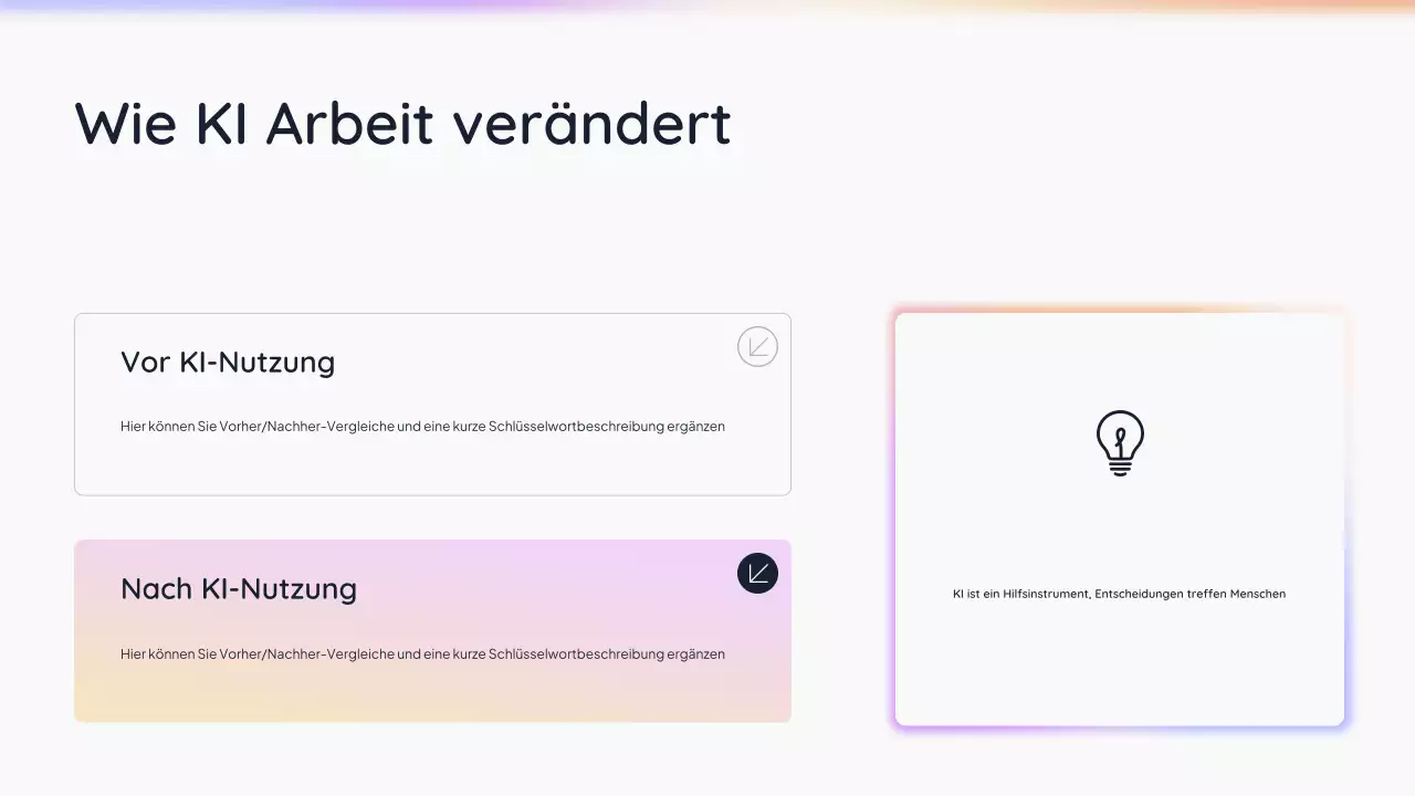 Einfache KI-Präsentation von White
