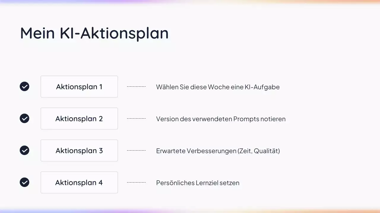 Einfache KI-Präsentation von White