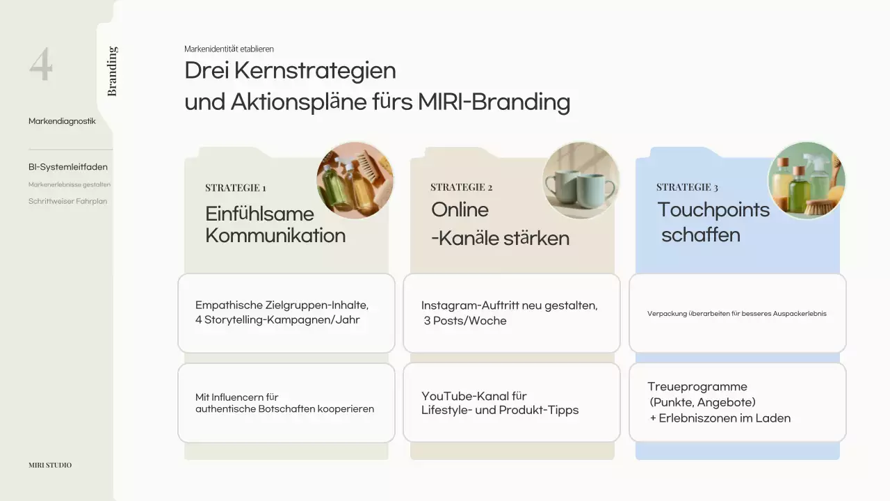 Vorschlag für ein modernes, beiges Branding