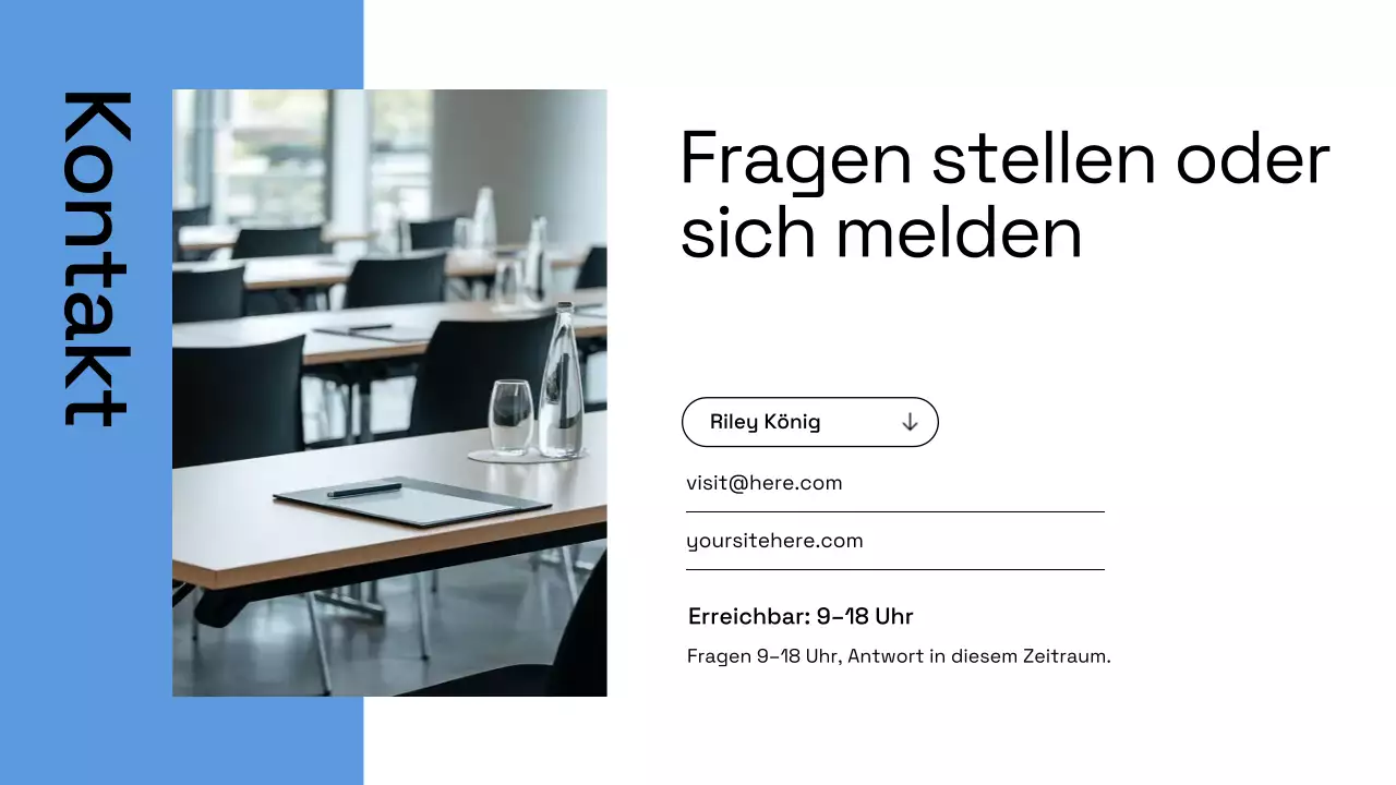 Präsentation des Geschäftsplans von Blue Modern AI