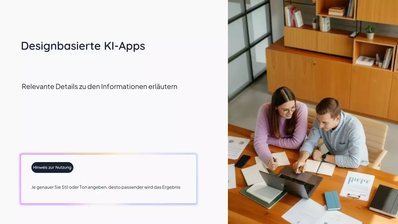 Einfache KI-Präsentation von White