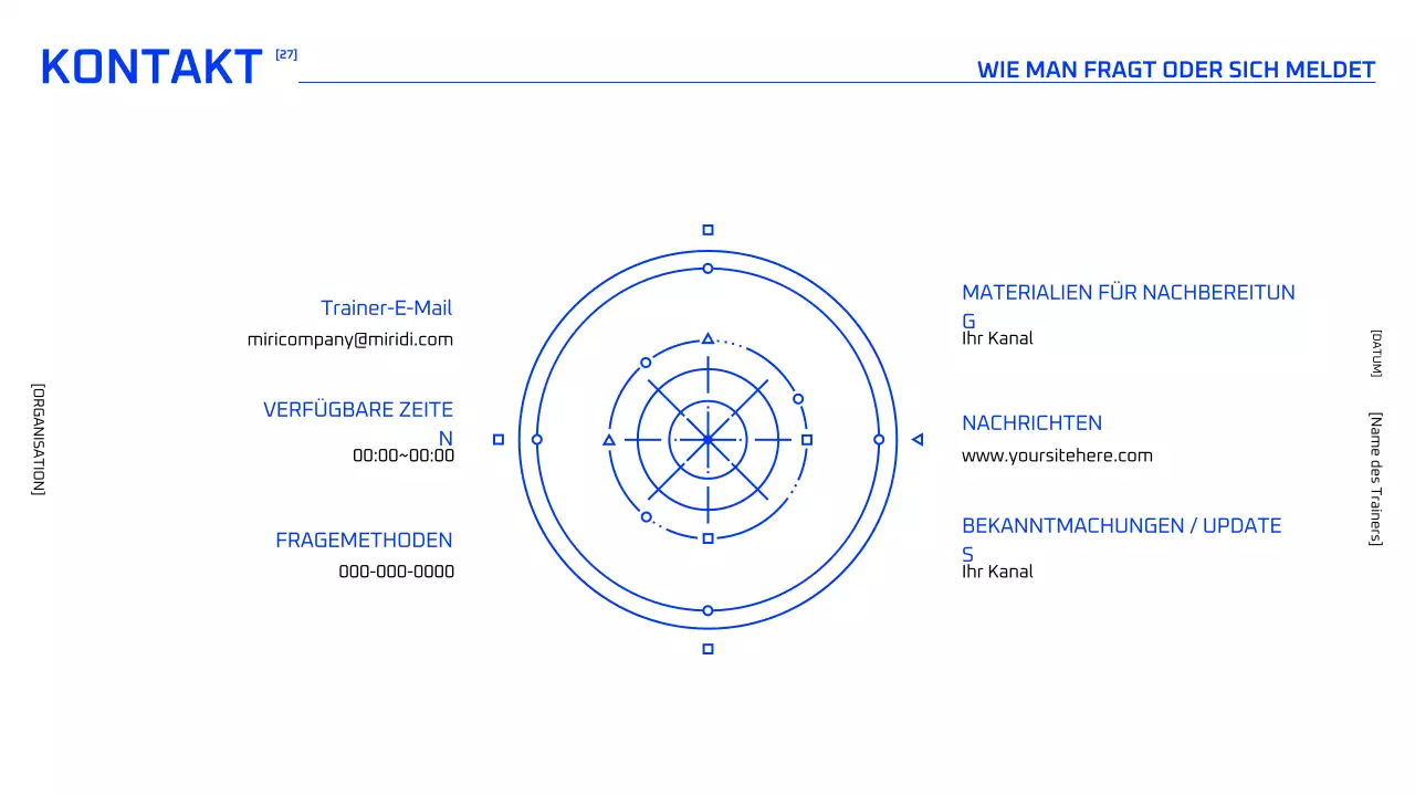 Blauer geometrischer KI-Kurs