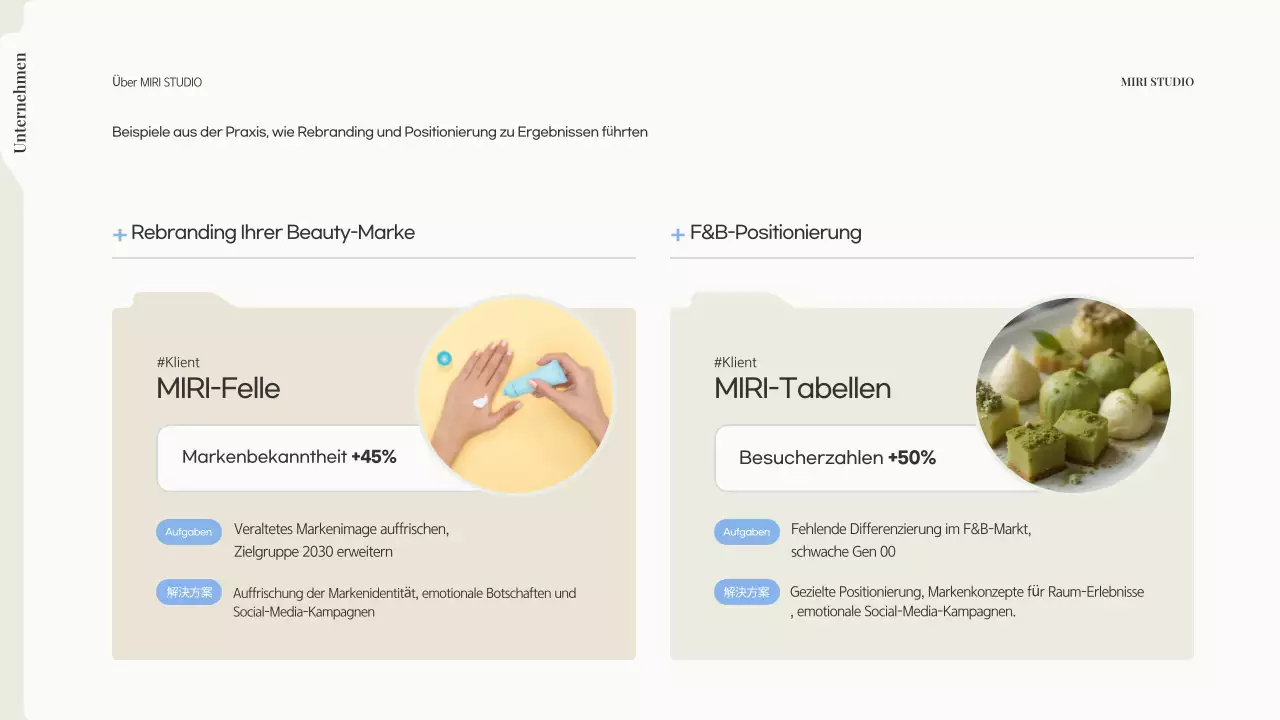 Vorschlag für ein modernes, beiges Branding