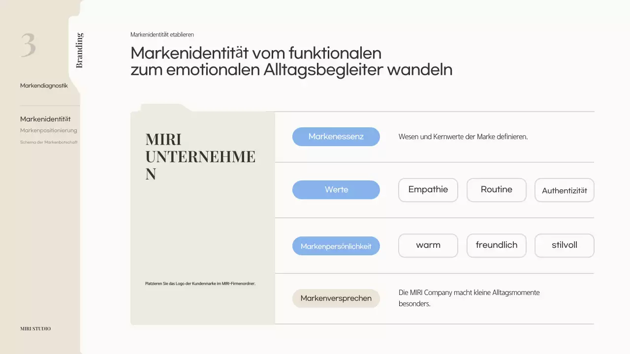 Vorschlag für ein modernes, beiges Branding