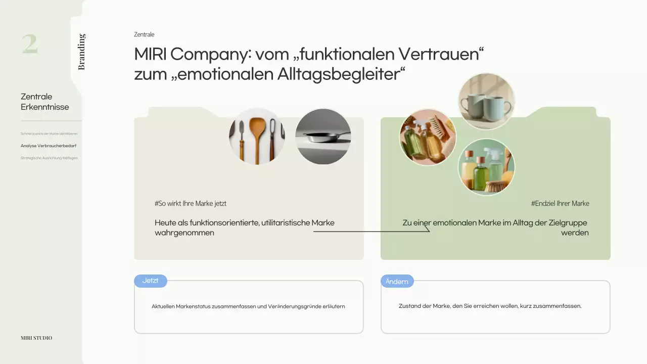 Vorschlag für ein modernes, beiges Branding