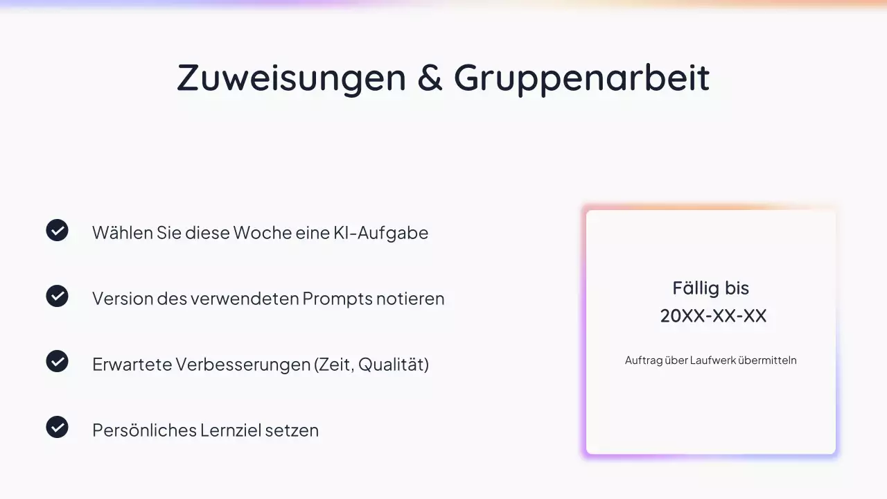 Einfache KI-Präsentation von White