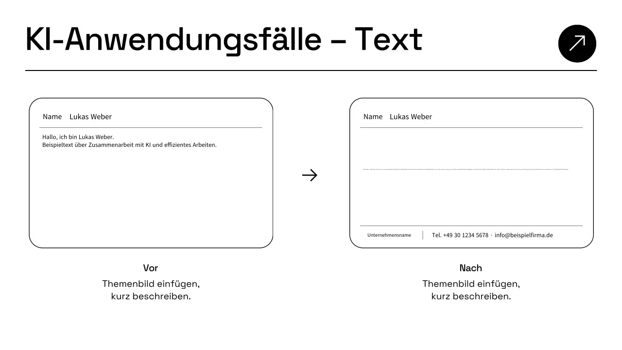 Präsentation des Geschäftsplans von Blue Modern AI