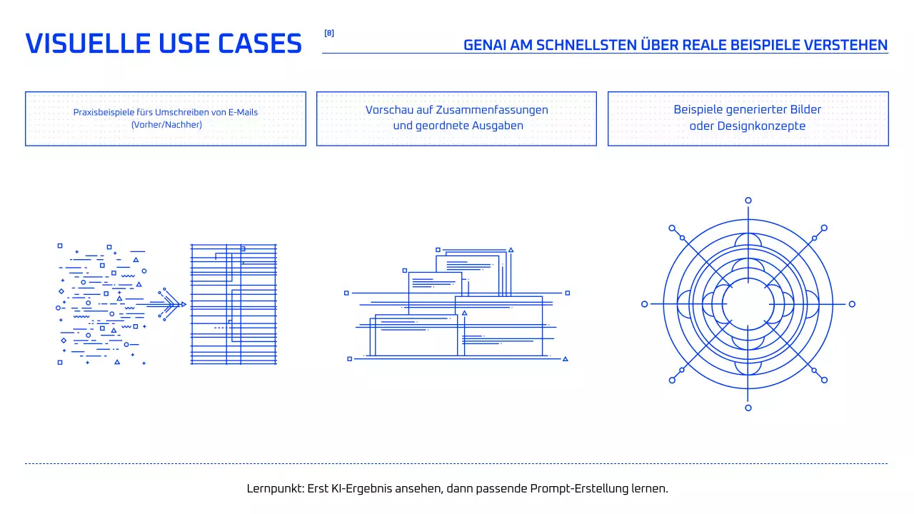 Blauer geometrischer KI-Kurs
