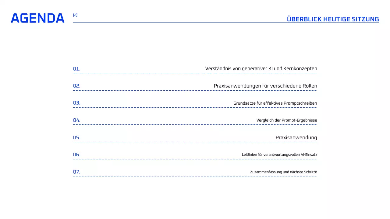 Blauer geometrischer KI-Kurs