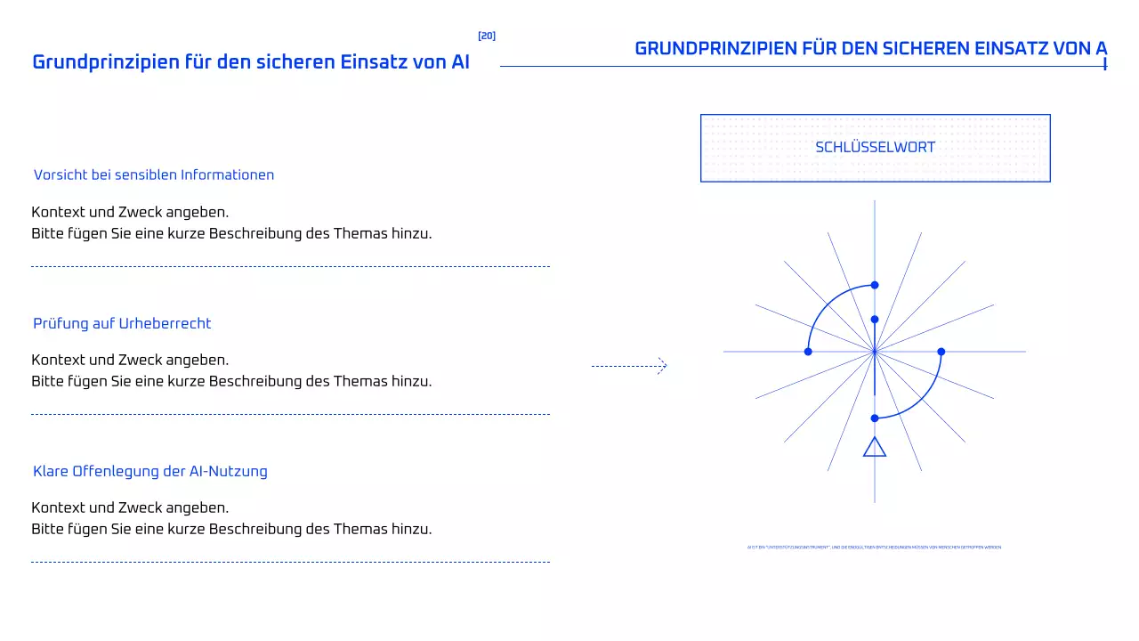 Blauer geometrischer KI-Kurs