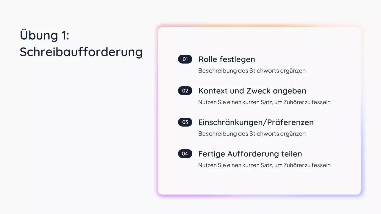 Einfache KI-Präsentation von White
