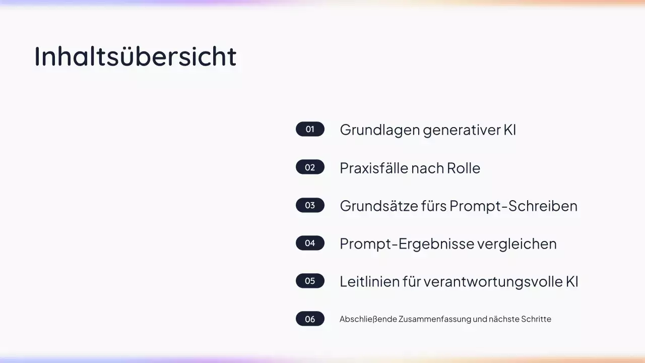 Einfache KI-Präsentation von White