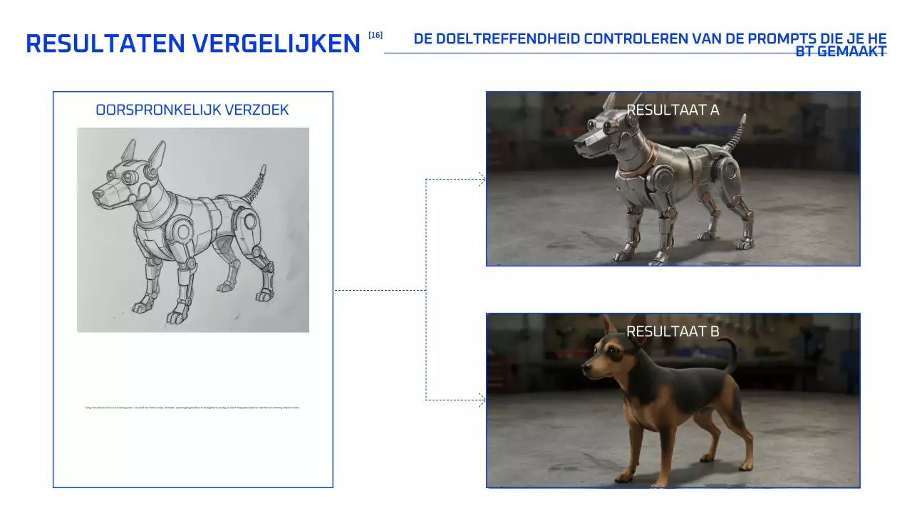 Blauwe geometrische AI-cursus