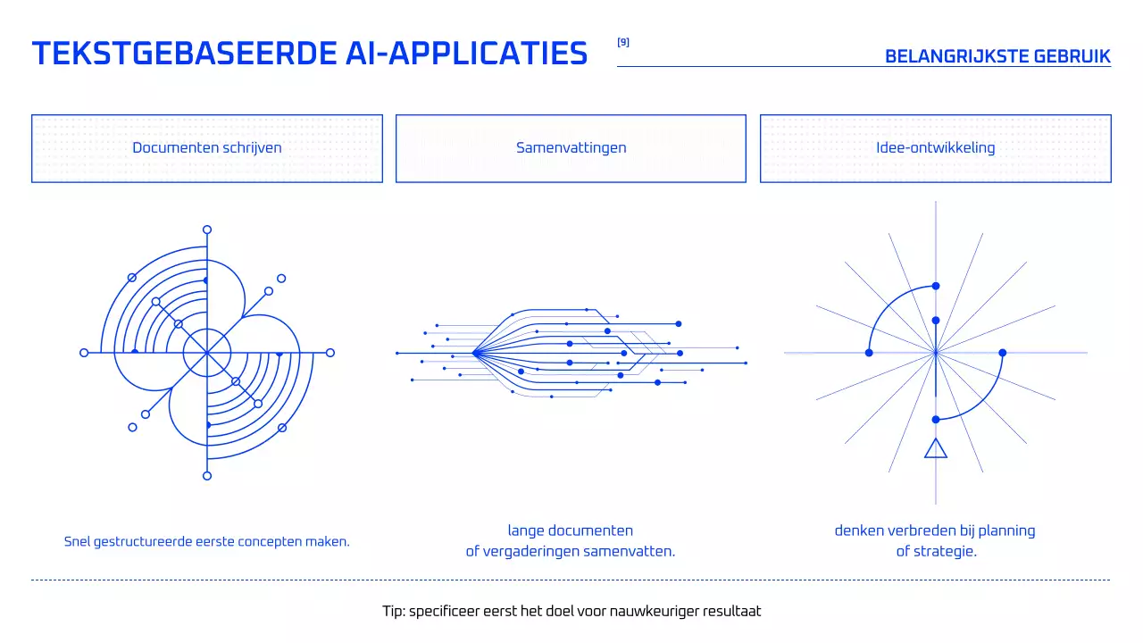 Blauwe geometrische AI-cursus