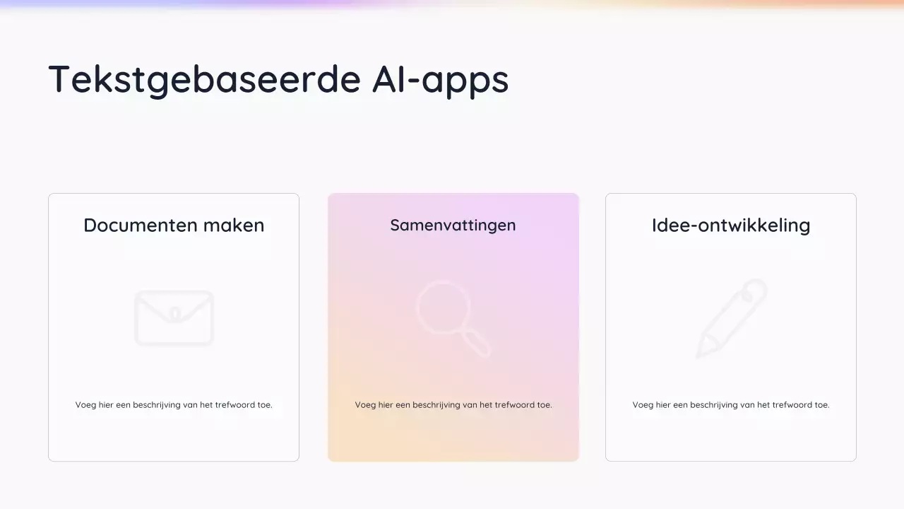 Witte, eenvoudige AI-presentatie