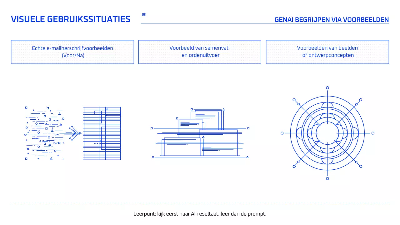 Blauwe geometrische AI-cursus