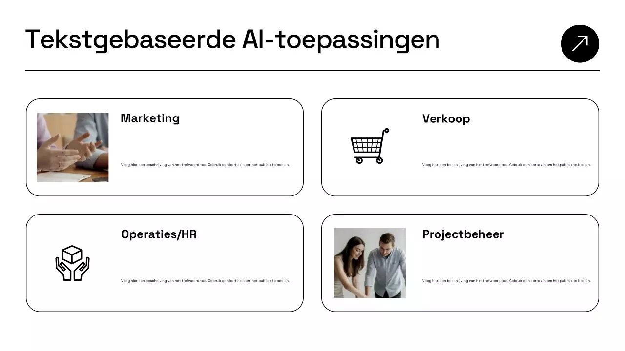 Presentatie van het bedrijfsplan van Blue Modern AI