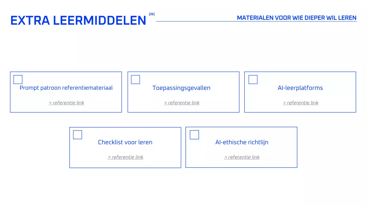 Blauwe geometrische AI-cursus