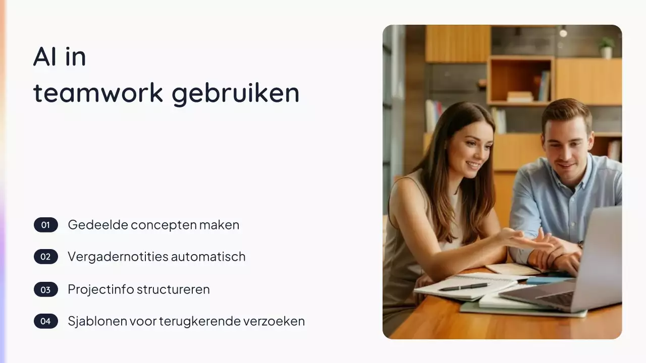 Witte, eenvoudige AI-presentatie