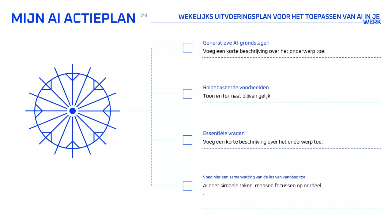 Blauwe geometrische AI-cursus