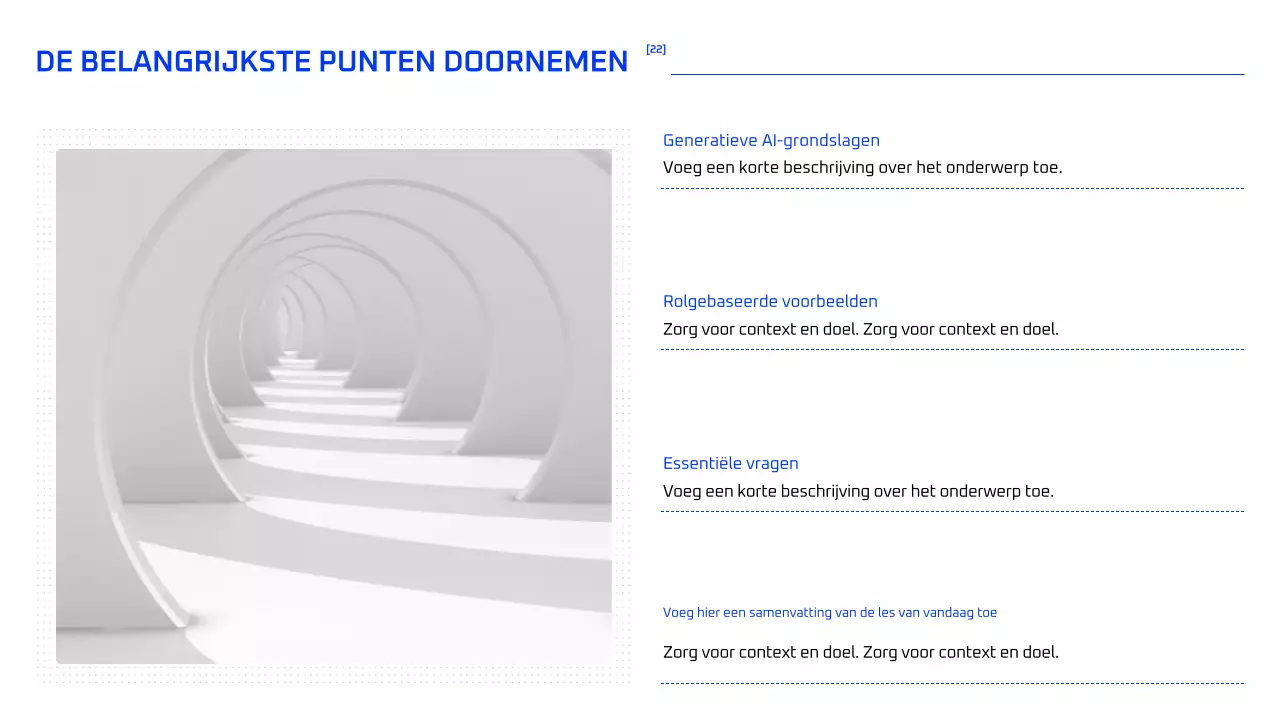 Blauwe geometrische AI-cursus