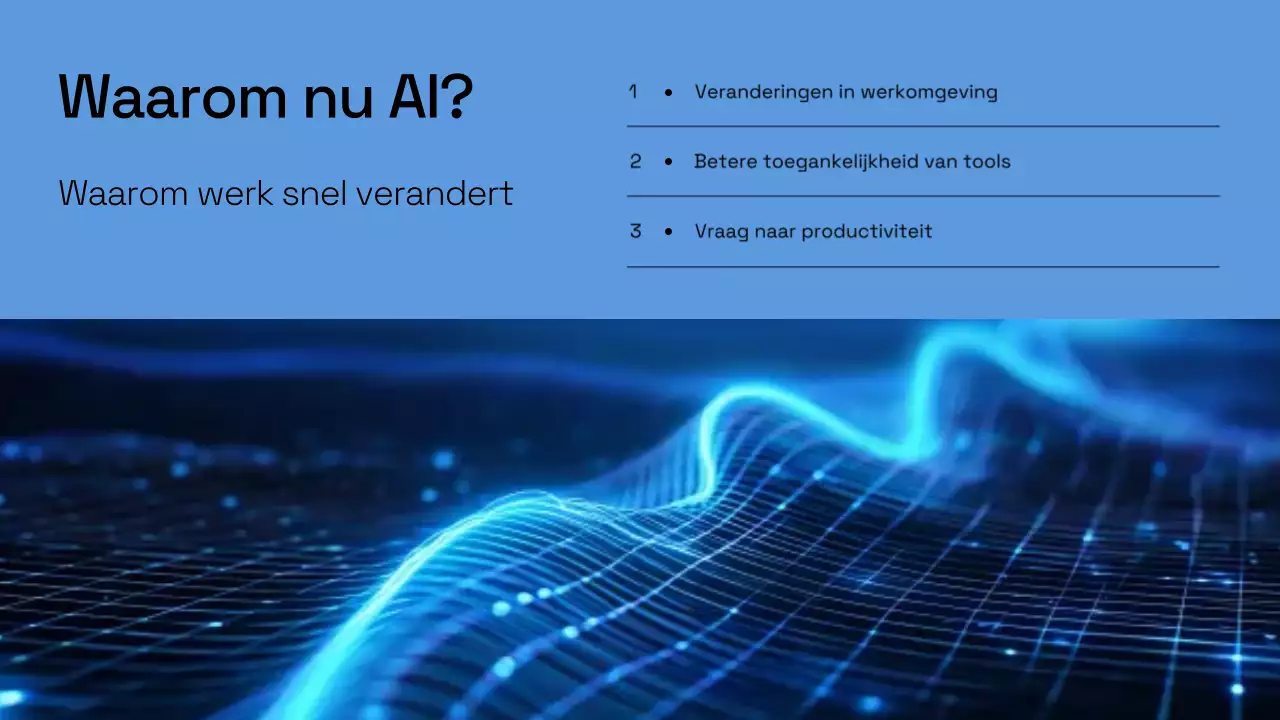 Presentatie van het bedrijfsplan van Blue Modern AI