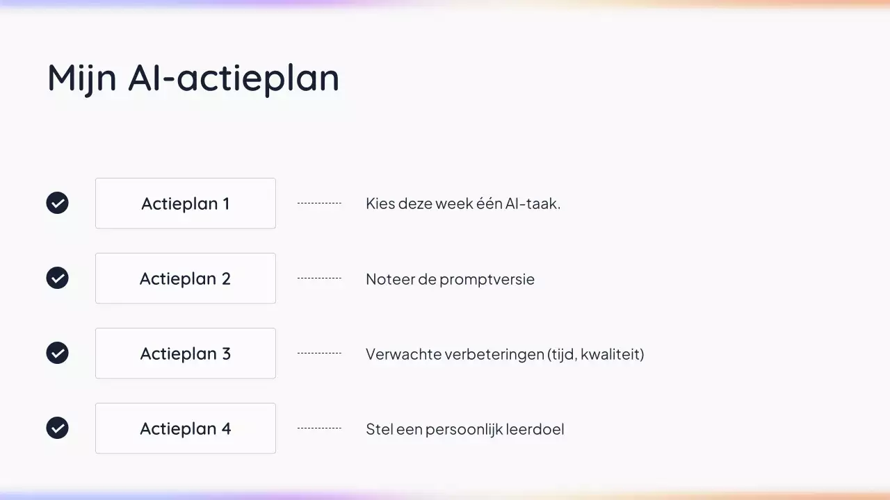Witte, eenvoudige AI-presentatie