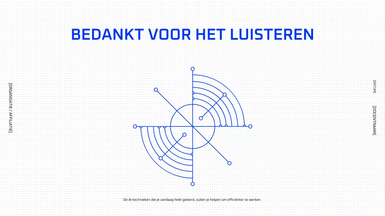 Blauwe geometrische AI-cursus
